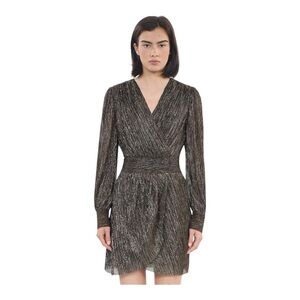 THE KOOPLES METALLIC BRONZE SHORT DRESS SIZE 1/Small NWT The Luxe dress